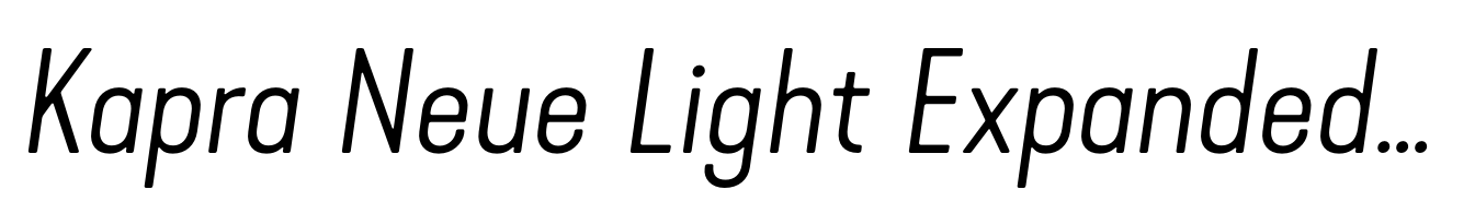 Kapra Neue Light Expanded Italic